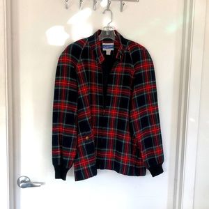Vintage Pendleton Wool Plaid Zip Up Jacket Womens Size Large